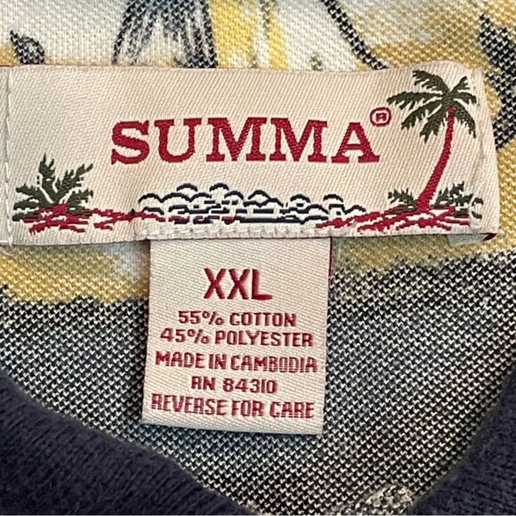 Vintage Summa Island Polo Shirt – Size XXL - Picture 6 of 8